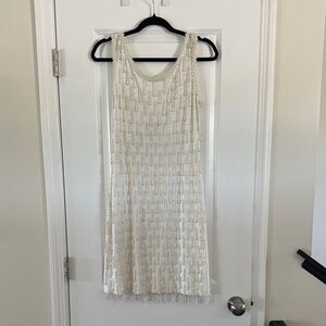 White dress beaded